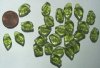 25 14mm Olive Wavy Leaf
